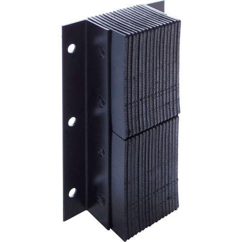 Ideal Warehouse Econo Laminated Dock Bumper, Rectangular, 11inW x 20inH, 6in Projection, Black