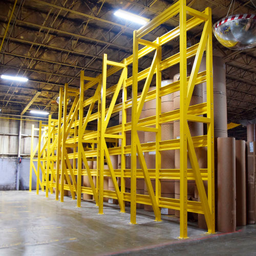 Ideal Warehouse ElephantWall Topple Barrier, 16ftH x 8ftL