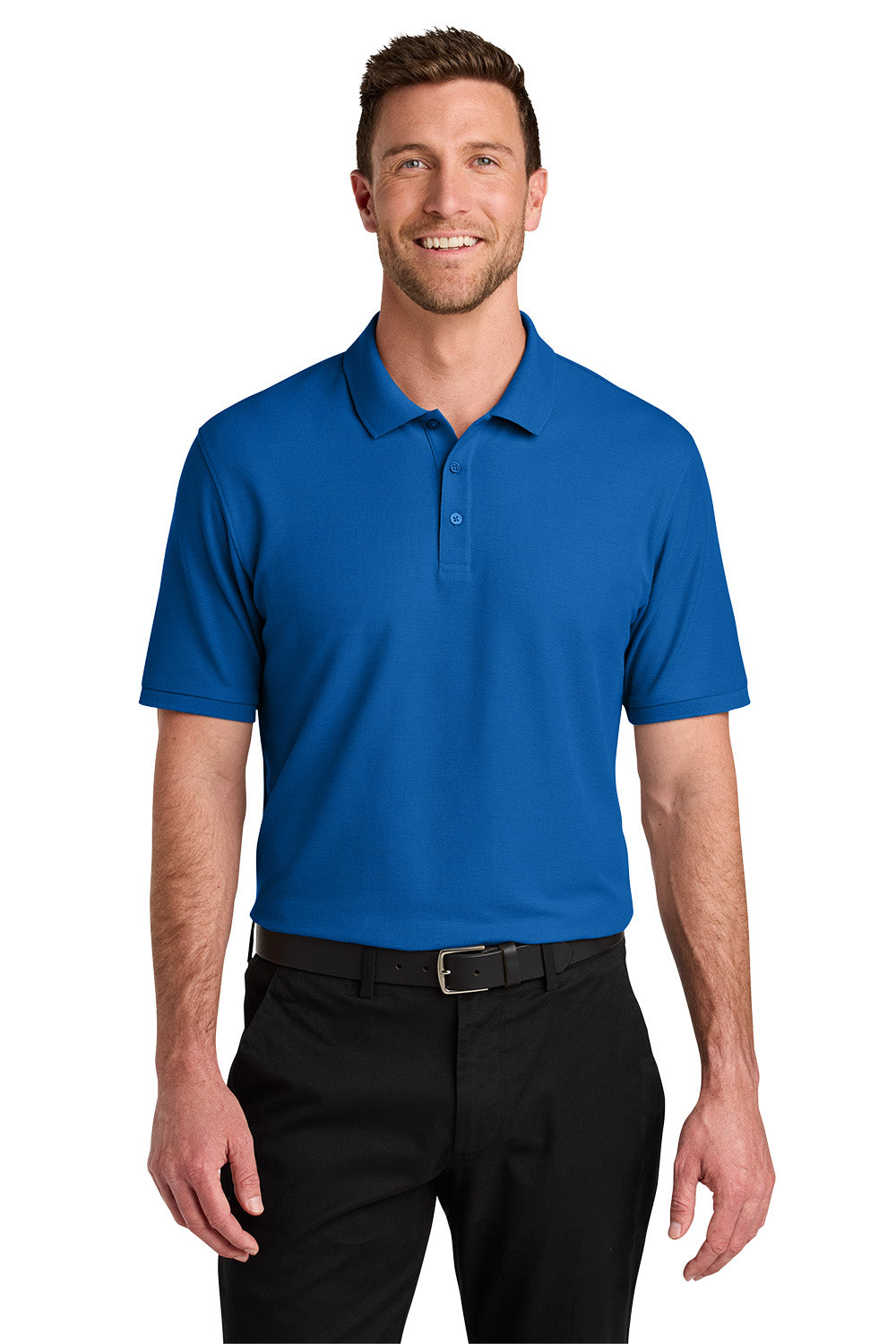 Port Authority K200 Wearever Signature Pique Polo — Strong Blue