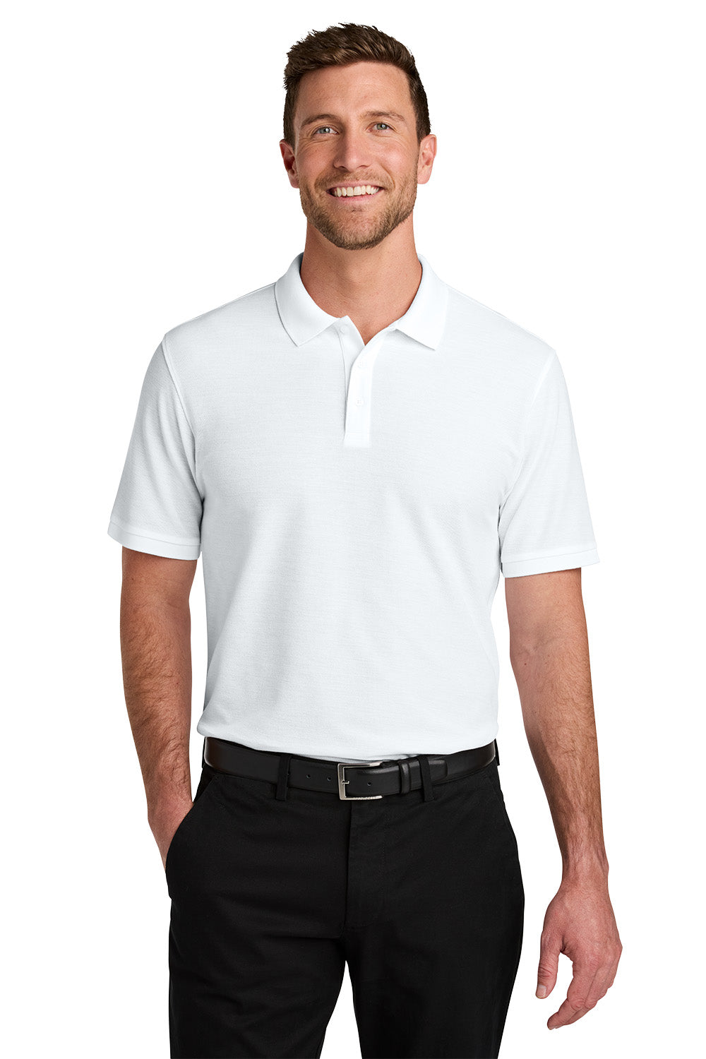 Port Authority K200 Wearever Signature Pique Polo — White