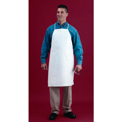 Keystone KeyGuard Disposable Apron, White, 28in x 36in, Case Of 100