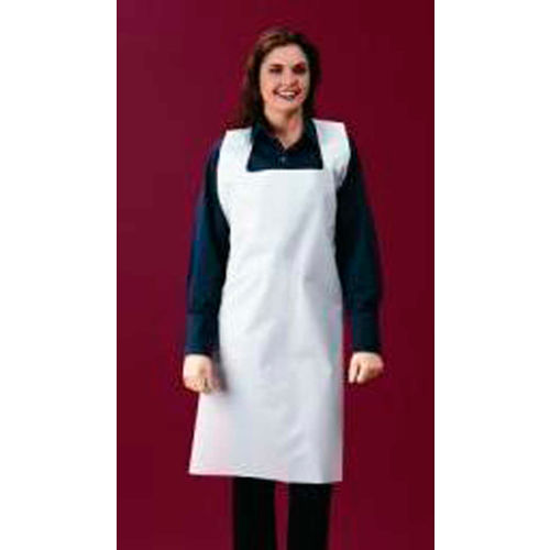 Keystone 1 Mil Polyethylene Disposable Apron, White, 24in x 42in, 100/Bag