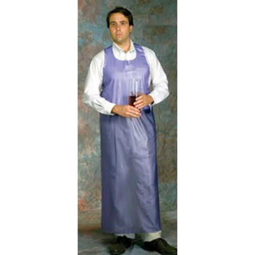 Keystone 6 Mil PVC Apron With Die Cut Edge, Blue, 35in x 45in, 12/Bag