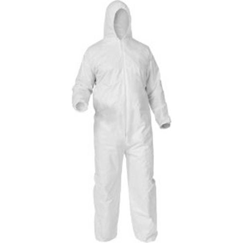 Keystone KeyGuard Coverall, Elastic Wrists and Ankles, Attached Hood, White, 25 per Case