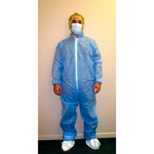 Keystone SMS Coverall, Elastic Wrists and Ankles, Zipper Front, Blue, 25 per Case