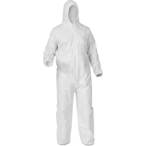 KleenGuard A35 Liquid and Particle Protection Coverall, White, 25 per Case