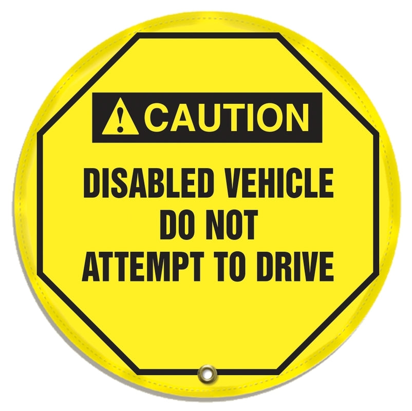 ANSI Caution Steering Wheel Cover: Disabled Vehicle, Do Not Attempt To Drive