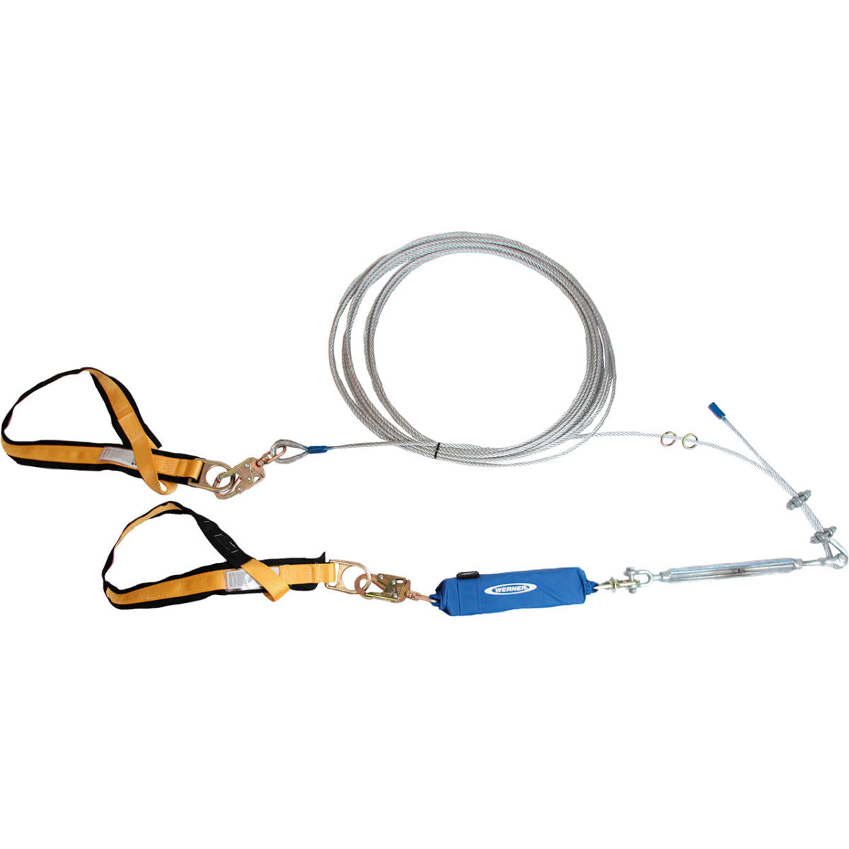 Werner 30' Cable Horizontal Lifeline Assembly with Cross Arm Strap