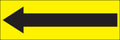 Safety Label: Arrow (Black On Yellow)