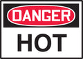 OSHA Danger Safety Label: Hot