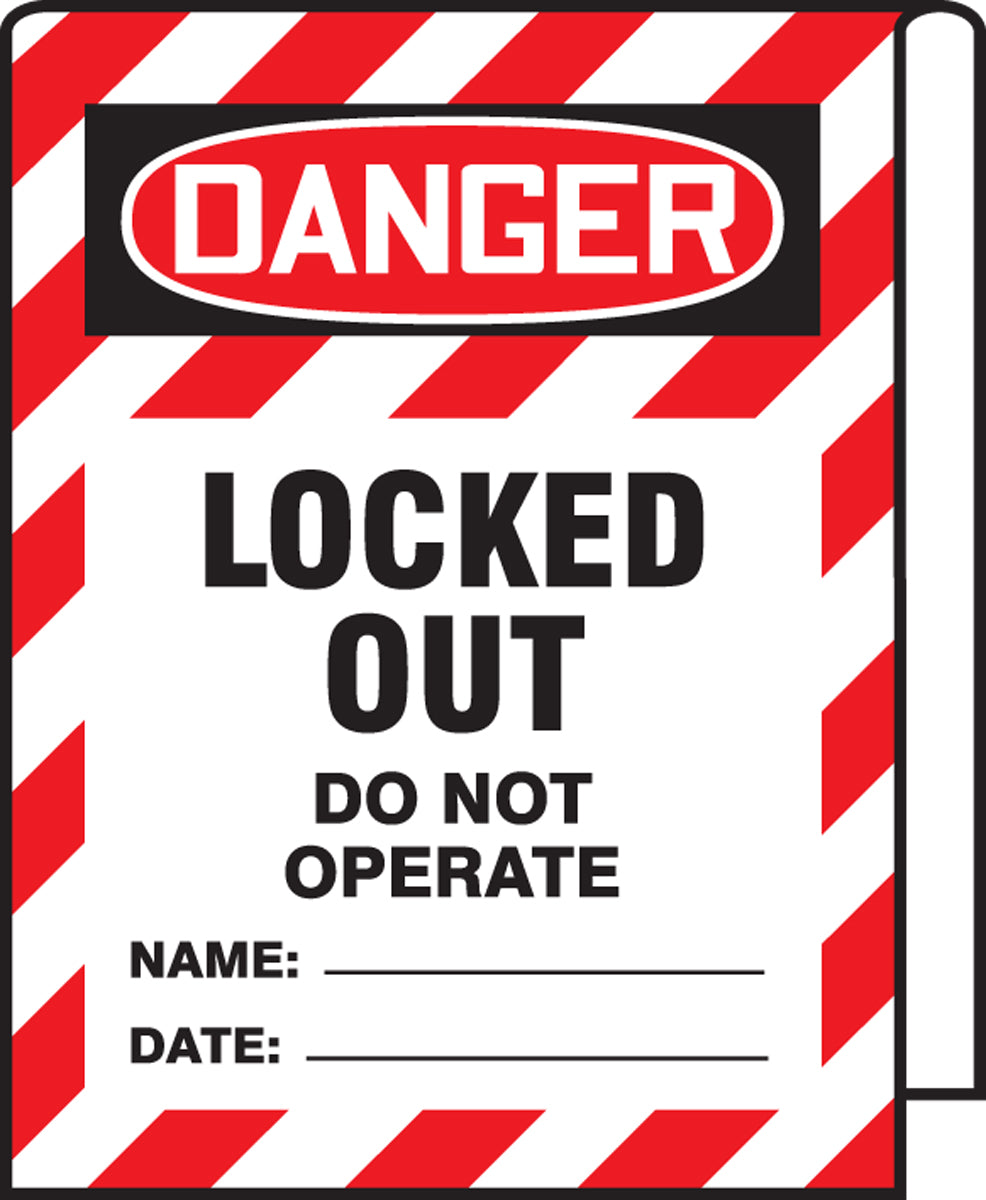 OSHA Danger Cable Wrap: Locked Out, Do Not Operate