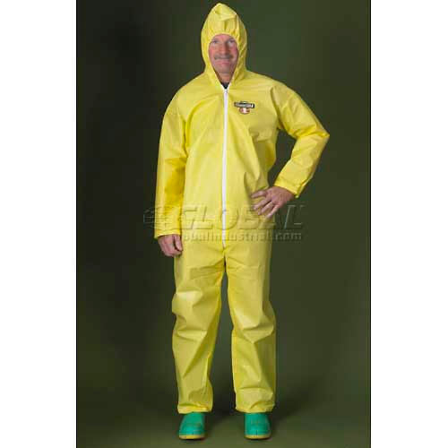 Lakeland ChemMax 1 Coverall, Attached Hood, Elastic Wrists and Ankles, 25 per Case