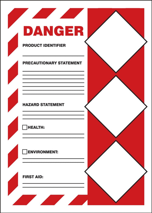 AccuformNMC GHS Secondary Container Label — DANGER Style B (LZH103)