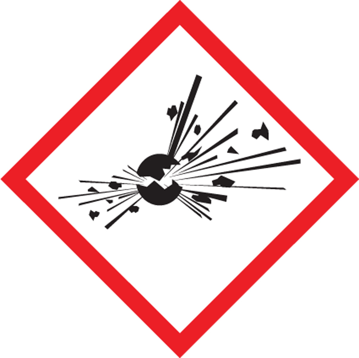 GHS Pictogram Label Roll: Exploding Bomb