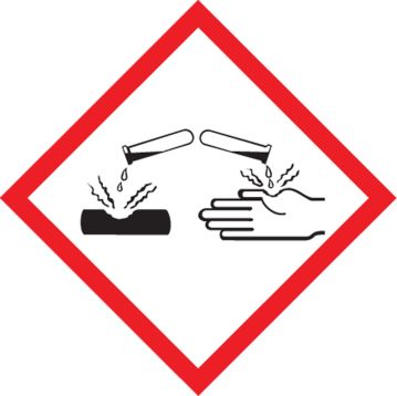 AccuformNMC GHS Pictogram Label Corrosion LZH604