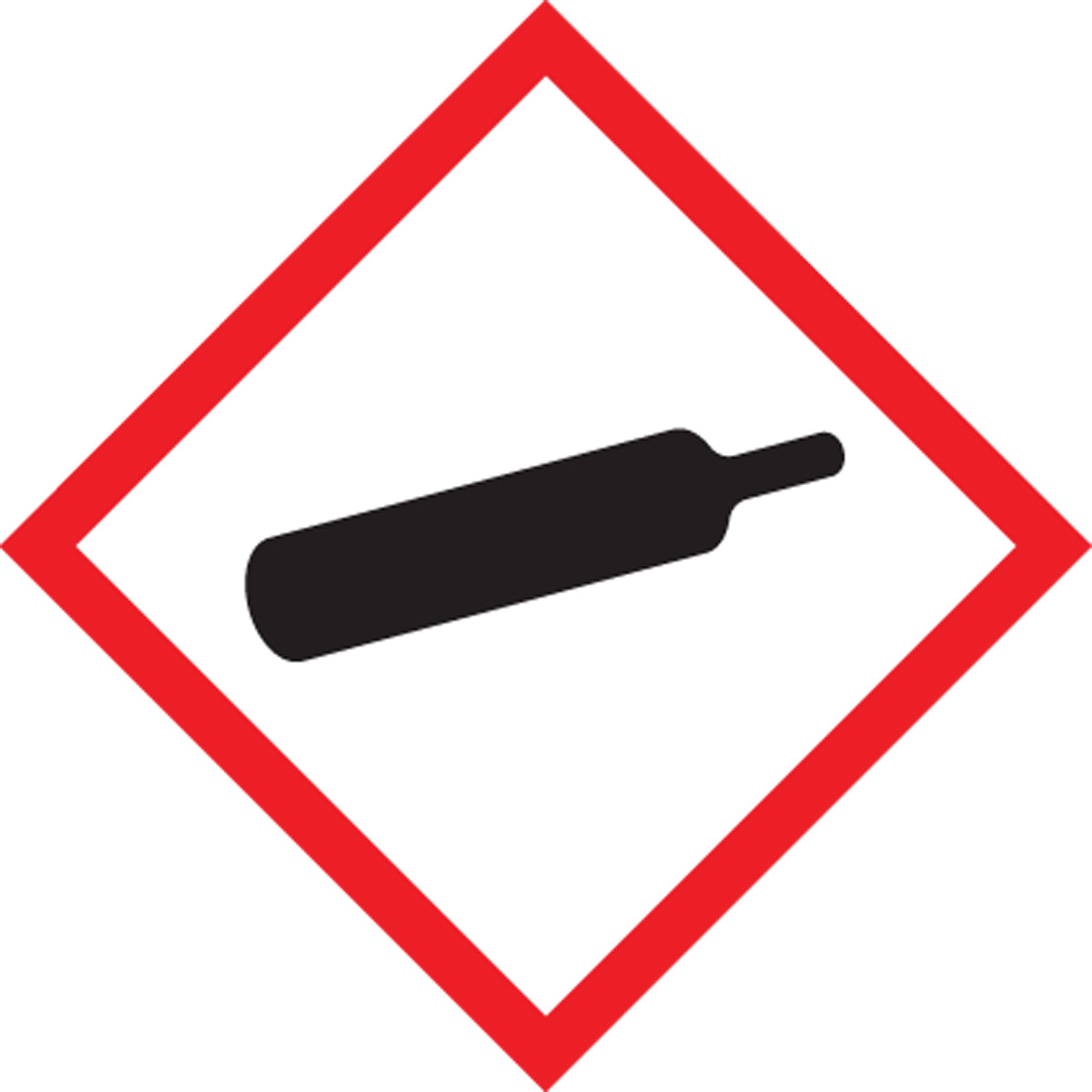 GHS Pictogram Label Roll: Gas Cylinder