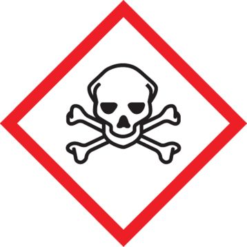 AccuformNMC GHS Pictogram Label Skull Crossbones LZH606