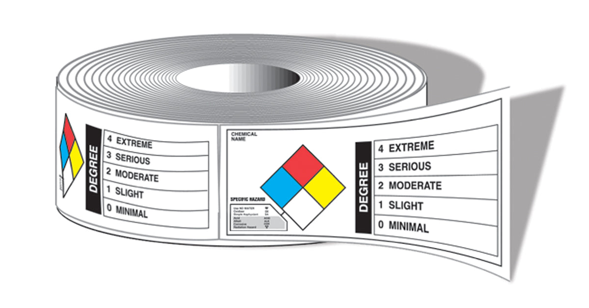 NFPA Diamond Identifier Roll Labels: Chemical Classification Identifier