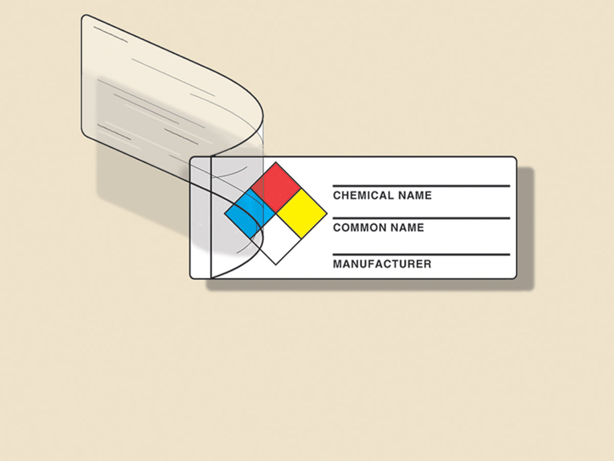 Self-Laminating NFPA Diamond Identifier Roll Labels