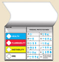 Self-Laminating HMCIS Safety Label: Health, Flammability, Instability, PPE