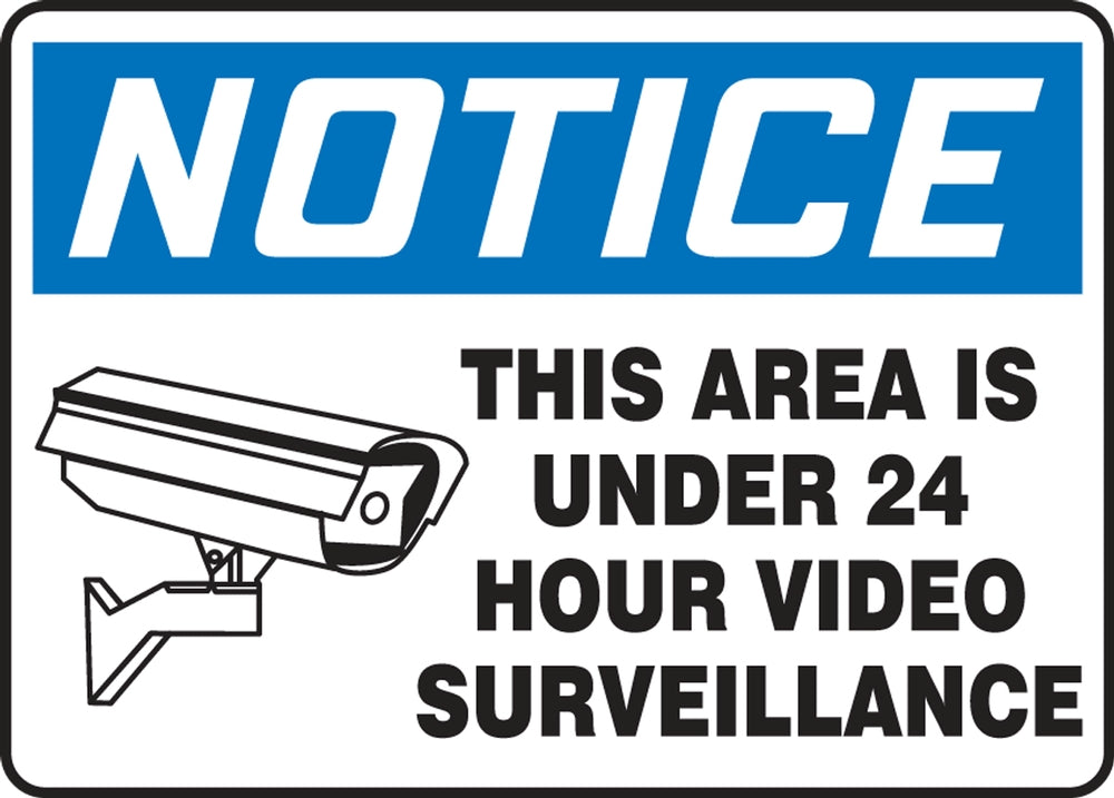 AccuformNMC OSHA Notice: 24-Hour Video Surveillance Safety Sign