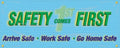 Mesh Banner: Safety Comes First, Arrive Safe, Work Safe, Go Home Safe
