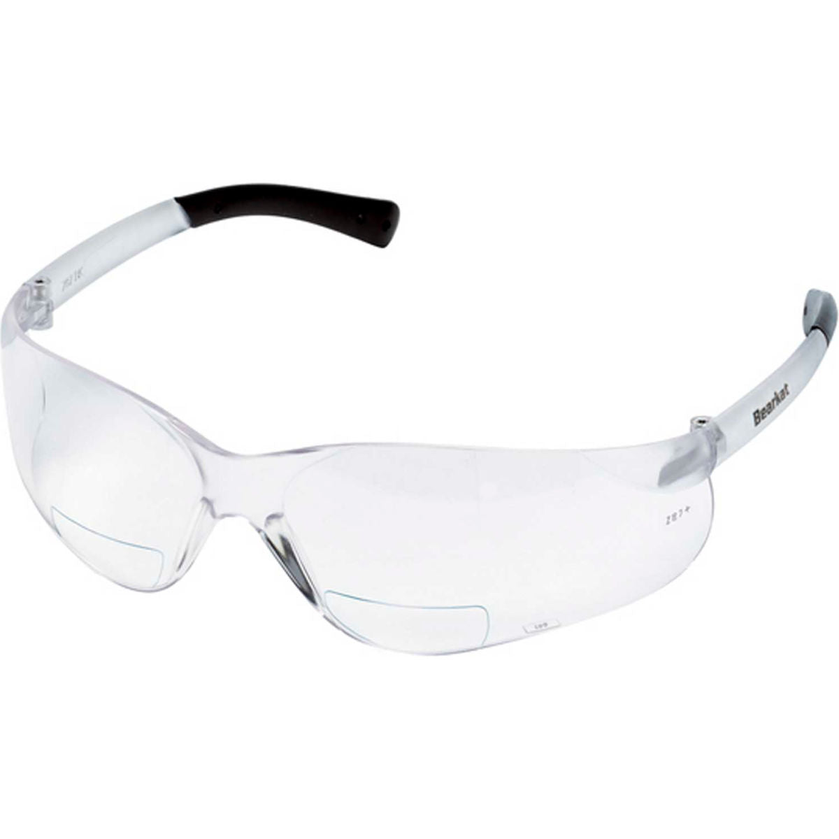 MCR Safety BearKat BKH10 Safety Glasses, BK1 Magnifier, 1.0 Strength, Clear Lens