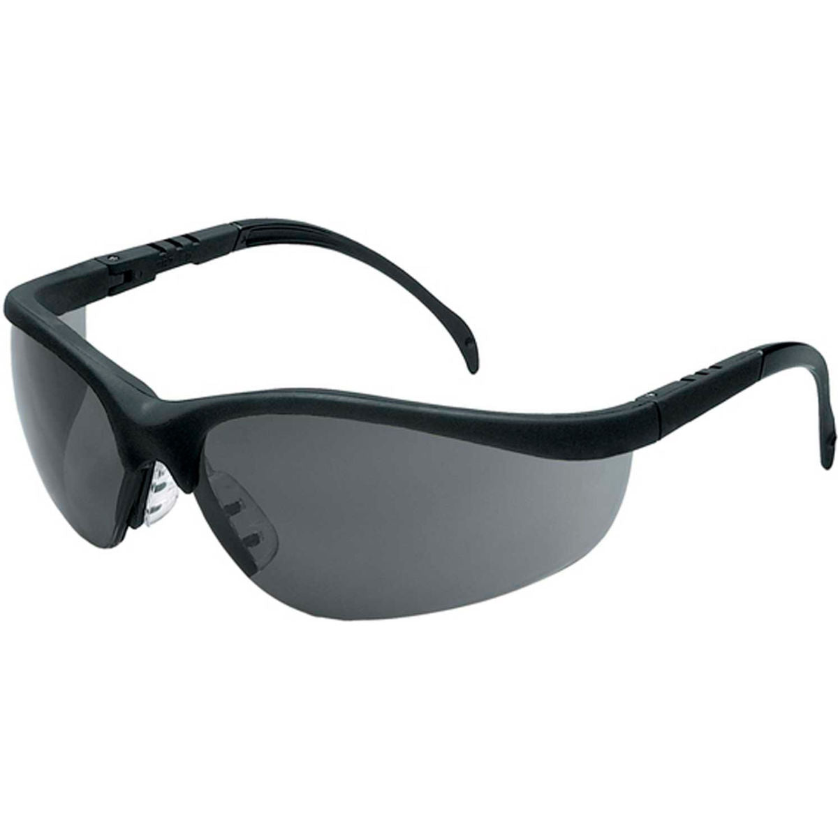 MCR Safety Klondike KD112 Safety Glasses KD1, MatteBlack Finish Frame, Gray Lens