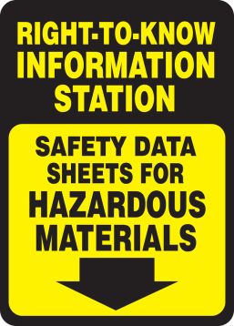AccuformNMC Right-To-Know Information Station Sign MCHM523