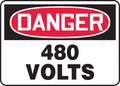 OSHA Danger Safety Sign: 480 Volts
