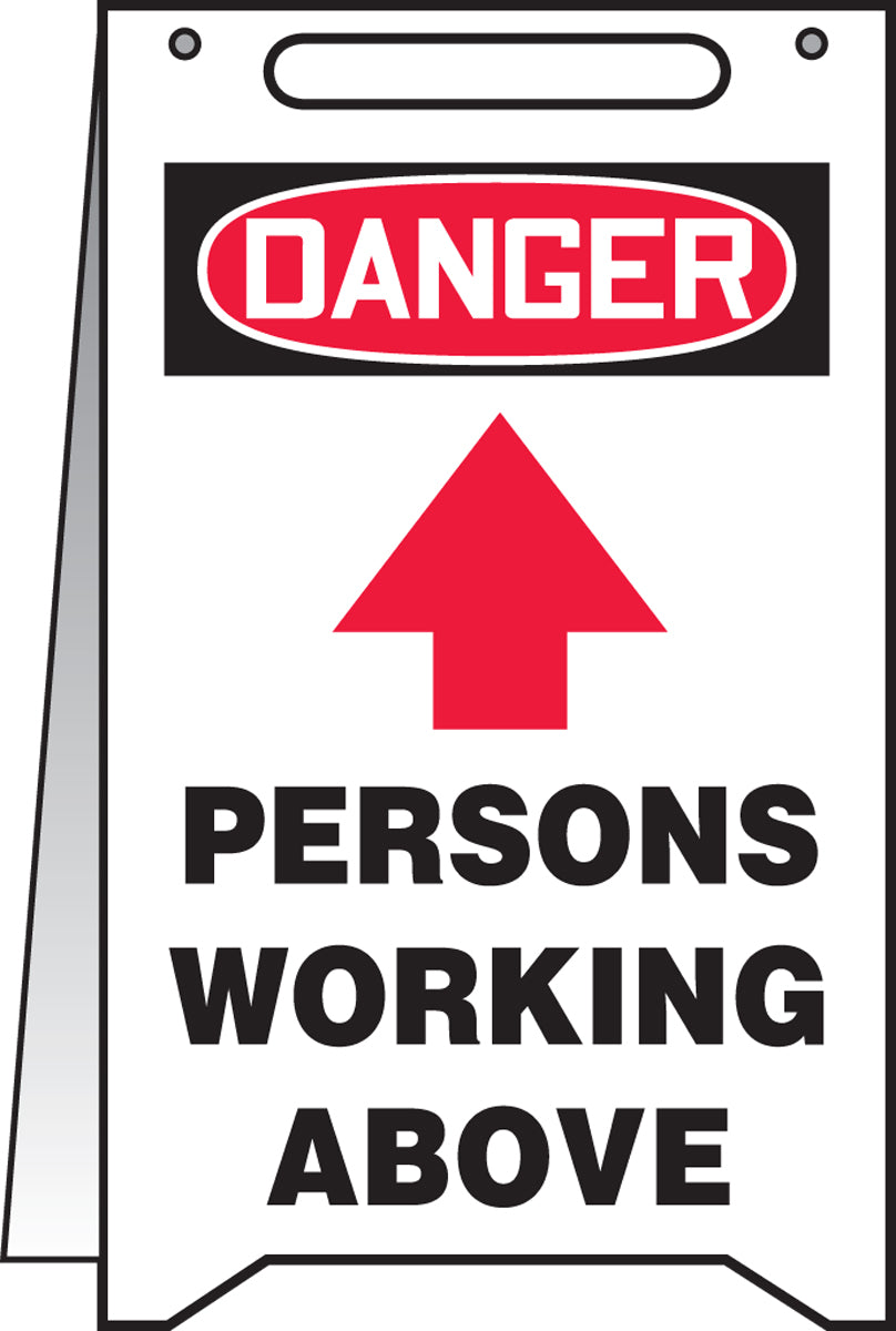 OSHA Danger Fold-Ups Floor Sign: Persons Working Above