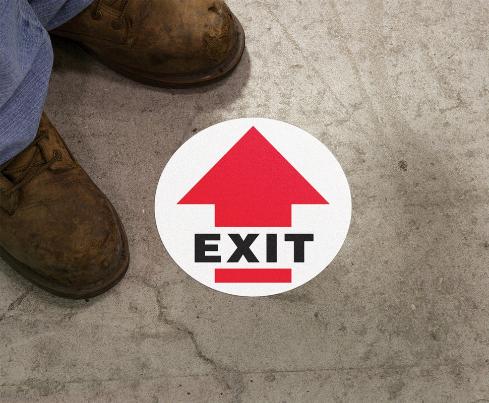 Slip-Gard Floor Sign: Exit (Arrow)