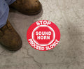 Slip-Gard Floor Sign: Stop, Sound Horn, Proceed Slowly