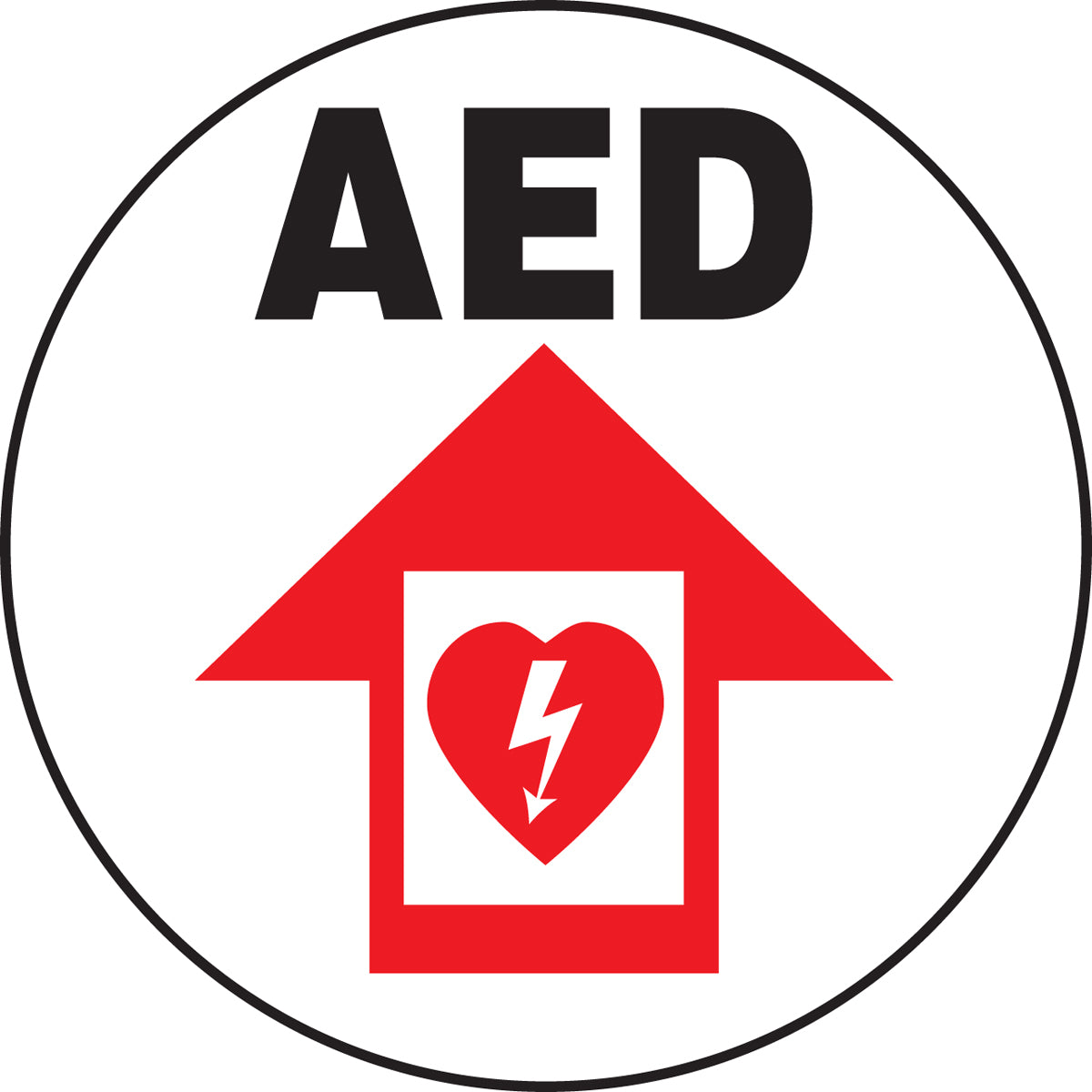 Slip-Gard Floor Sign: AED