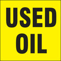 Drum & Container Labels: Used Oil (Black On Yellow)