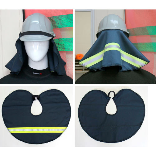 Chicago Protective Apparel Vinex Hard Cap Shroud Spark Deflector, Navy Blue