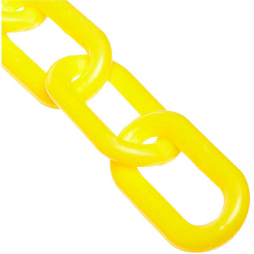 Mr. Chain Plastic Barrier Chain, 2in x 500ft L, HDPE, Yellow