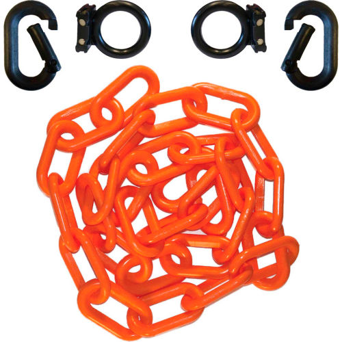 Mr. Chain Warehouse Kit with 2in x 15ft L Chain, Black and Safety Orange