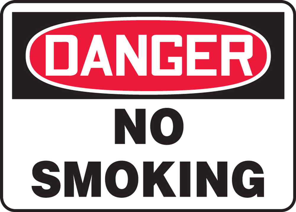 OSHA Danger Safety Sign: No Smoking