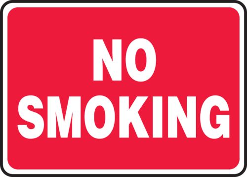 AccuformNMC No Smoking Safety Sign MSMK570