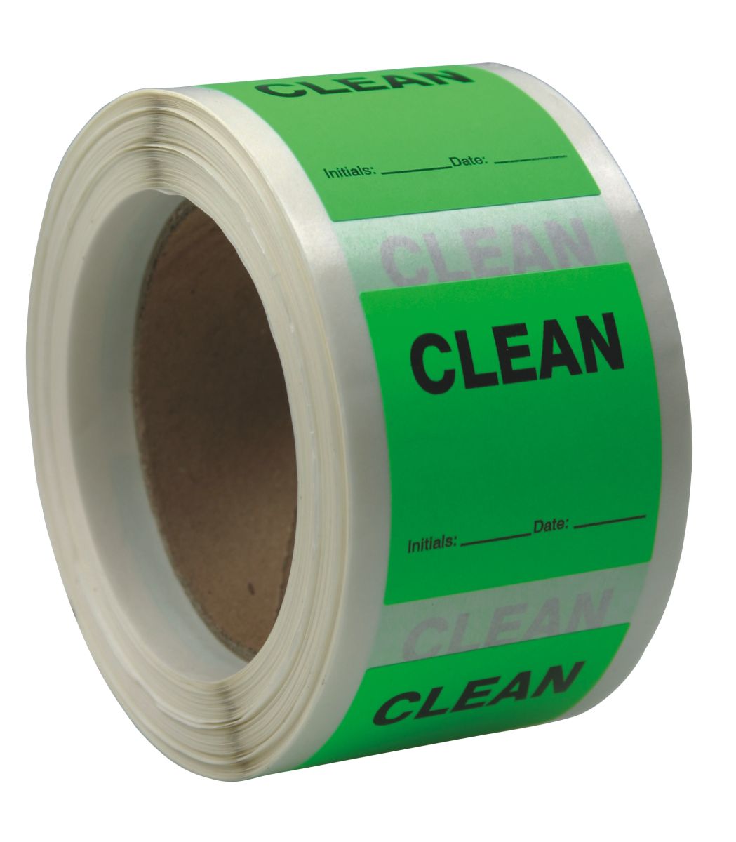 Label: Clean - Initials - Date