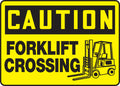 Caution Safety Sign: Forklift Crossing