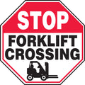 Stop Safety Sign: Forklift Crossing