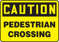 Caution Safety Sign: Pedestrian Crossing
