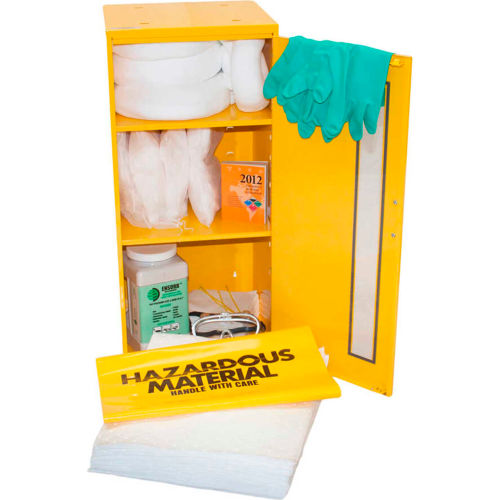 ENPAC Wall Mount Spill Containment Cabinet, Large, 12inW x 14inD x 28inH, Oil Only