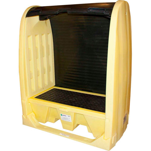 ENPAC 2 Drum Spill Pallet With Hardcover And Drain, 66 Gallon Capacity
