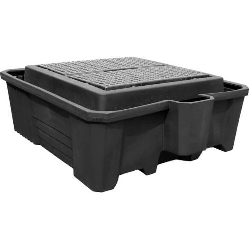 ENPAC Black Diamond IBC Containment Pallet With Drain, 3000 lb Capacity