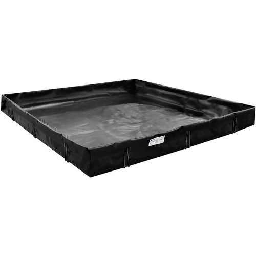 ENPAC Black Diamond L-Bracket Spill Containment Berm, 6ftL x 4ftW x 12inH, Black