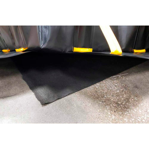 ENPAC Black Diamond Ground Pad For Containment Berm, 4ftL x 4ftW, Black