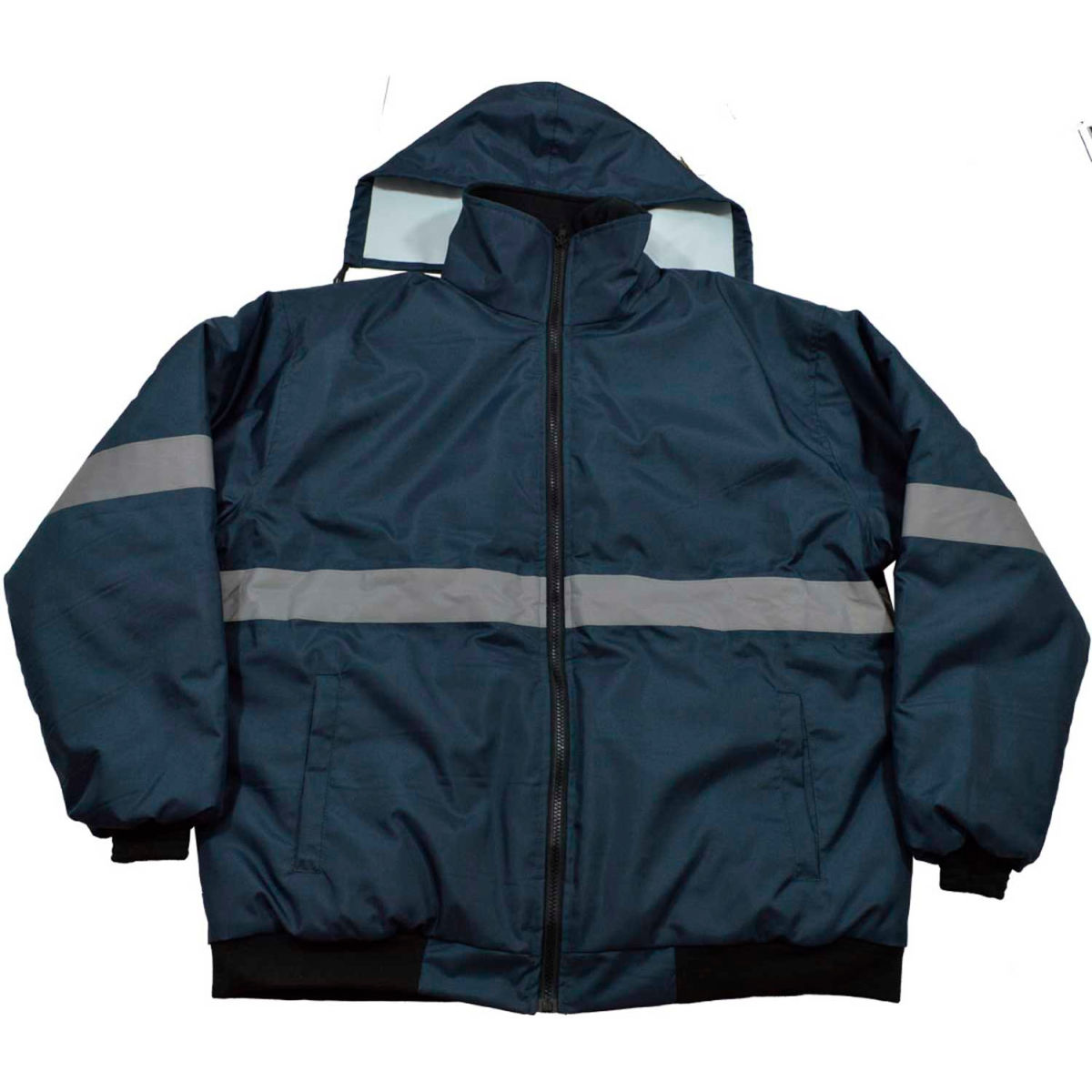 Petra Roc Enhanced Visibility Quilted Bomber Jacket, ANSI Class 4, Navy Blue, L, NVBJ-S1-L